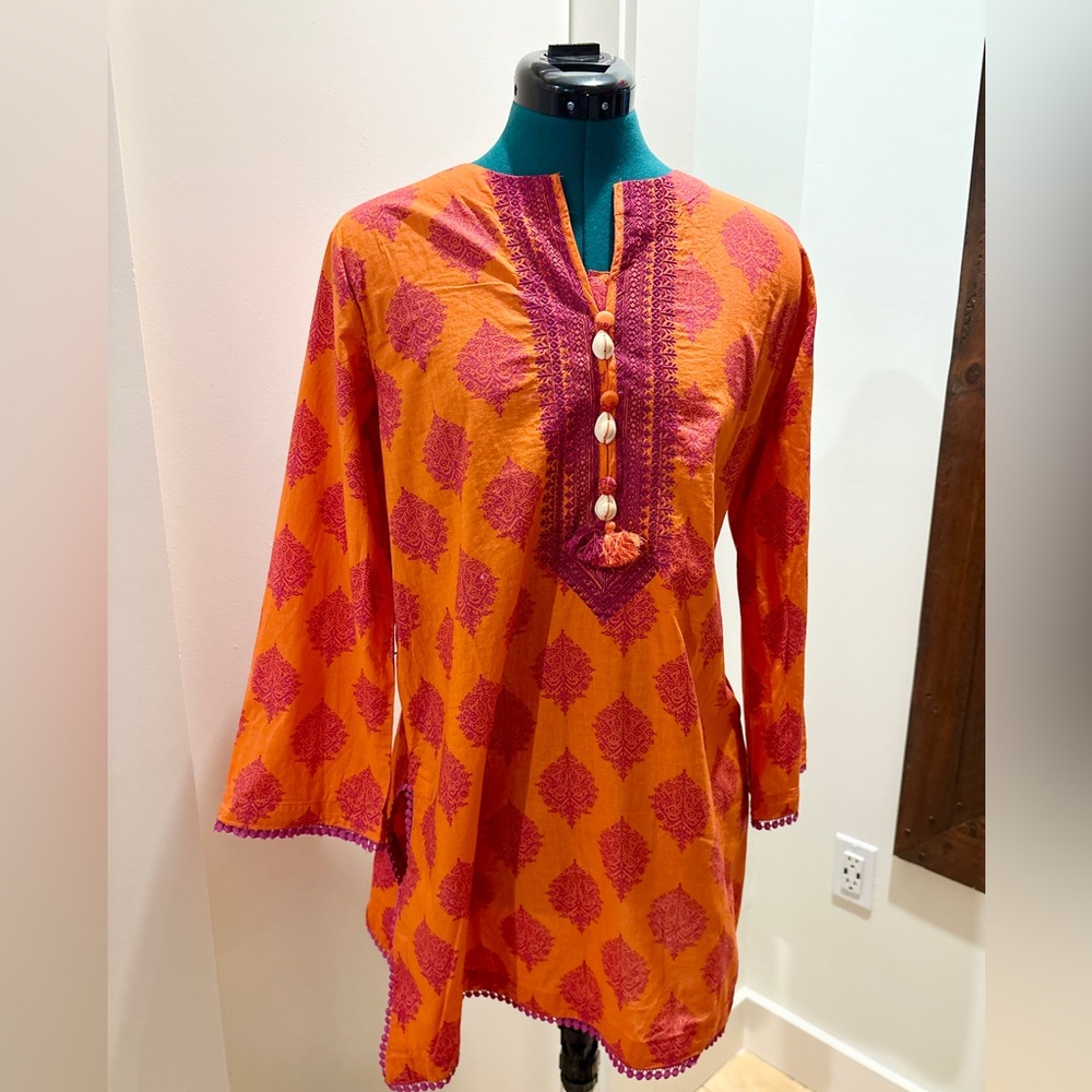 Elegant Orange and Pink Tunic for Women